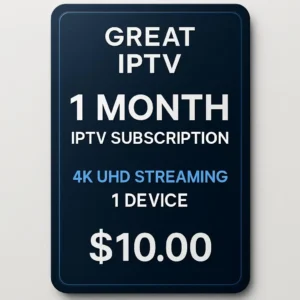1-Month GreatIPTV Subscription