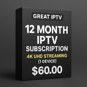 12-Month GreatIPTV Subscription