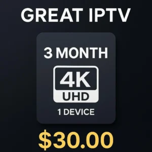 GreatIPTV 3-Month Subscription Plan - Best Value Offer